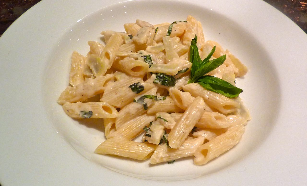 penne with artichokes bike tours italy