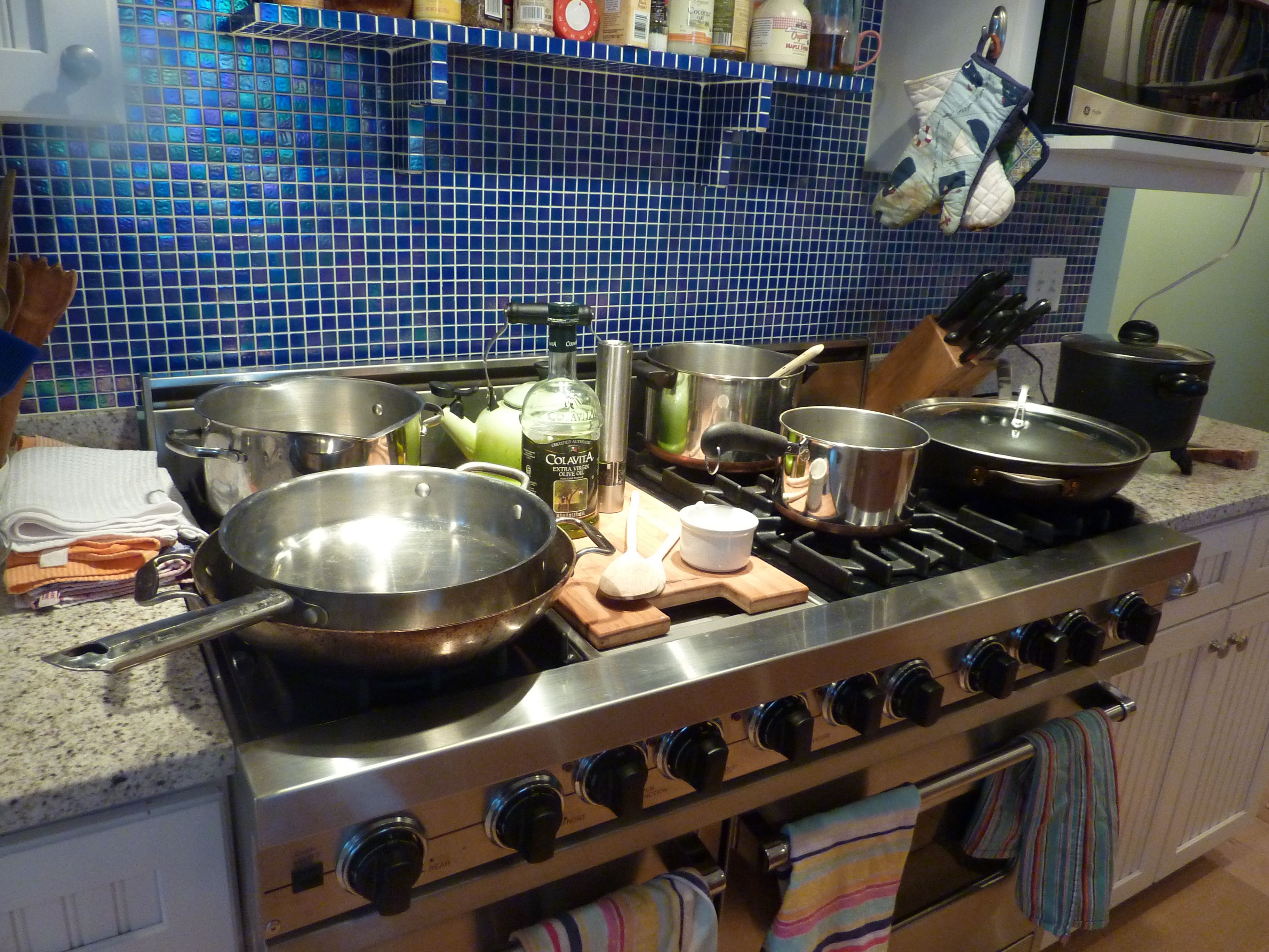stove ready for action - a little too much action!