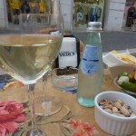 Glass of Bianco di Custoza at Bardolino bar