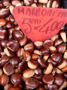Marroni in Market - recipes from Italiaoutdoors bike tours in Italy