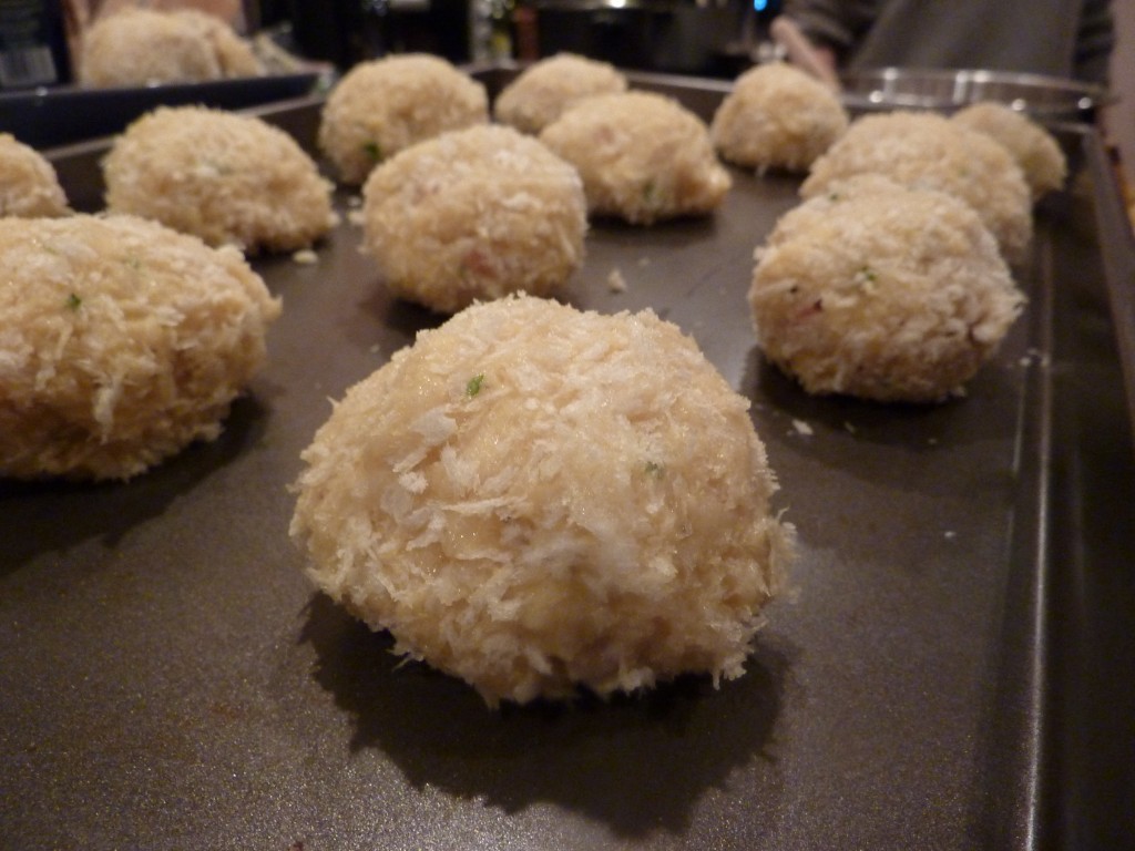 Breaded arancini - Italiaoutdoorsfoodandwine dolomites italy tours