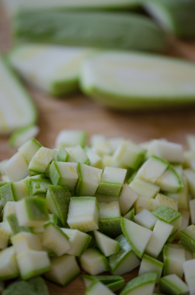 diced zucchini biking and cooking tours italy