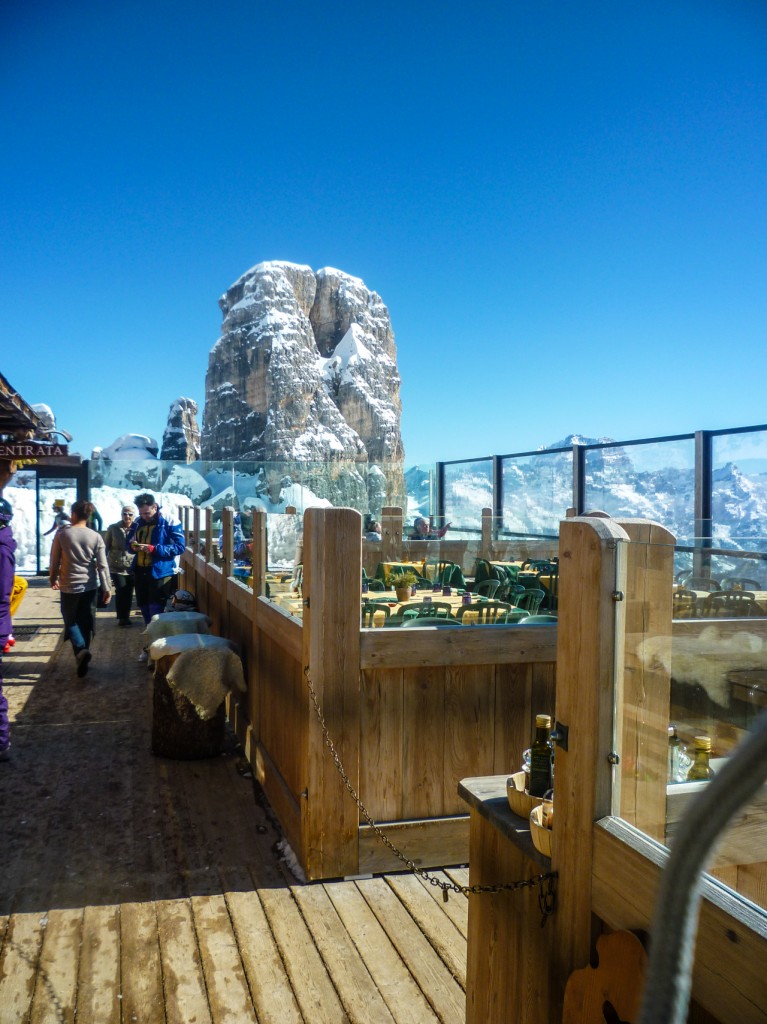 deck at averau ski tours dolomites italy