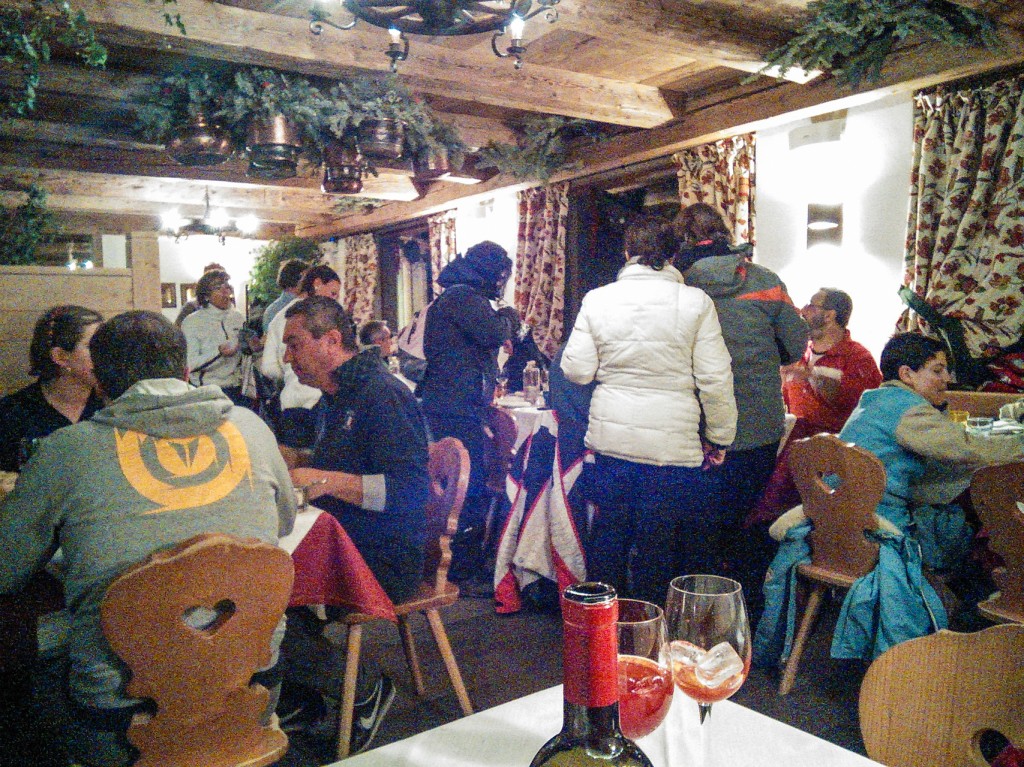 rifugio averau interior ski tours dolomites italy