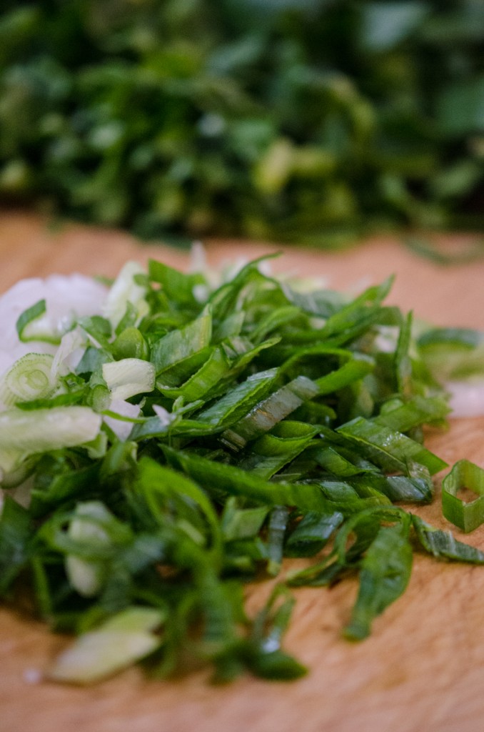 chopped dandelions green onions bike tours italy