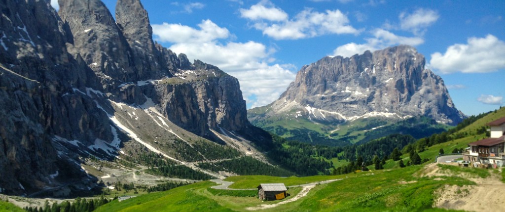 dolomites view banner cycling tours italy